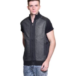 V2 Black Leather Jacket in alzoolstyle