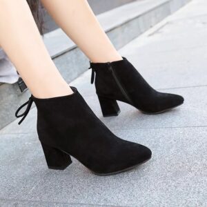 block heel for woman Pointed Non-Slip High-Heeled Martin Boots ankle boot for woman